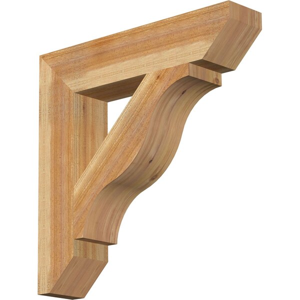Ekena Millwork Funston Slat Rough Sawn Bracket, Western Red Cedar, 6"W x 30"D x 30"H BKT06X30X30FST06RWR - main